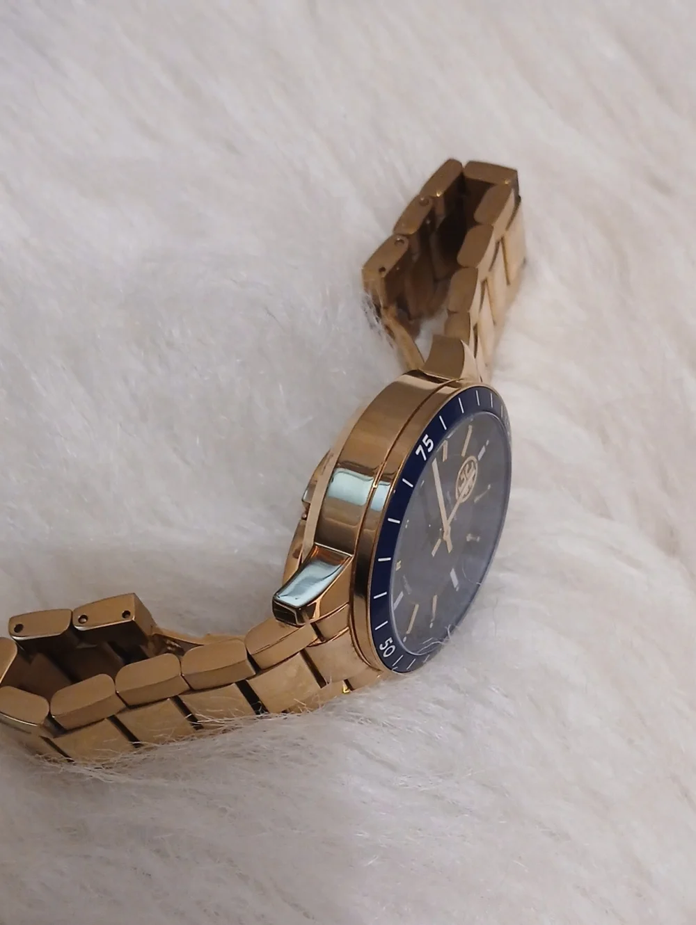 Tory Burch Gold and Blue  Bracelet Watch